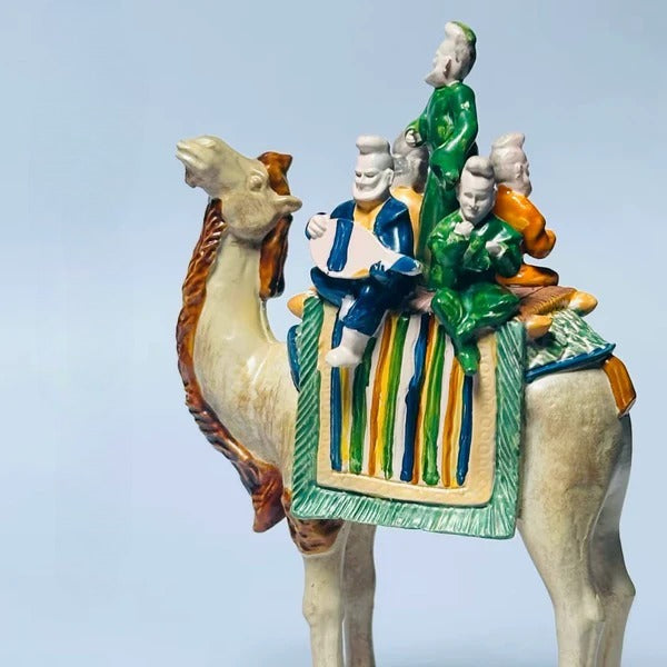 Shaanxi Museum Tang Sancai Camel Musician Cultural 3D Fridge Magnet
