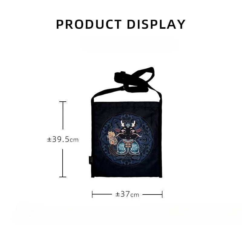 Dunhuang Zodiac Canvas Bag (Black)