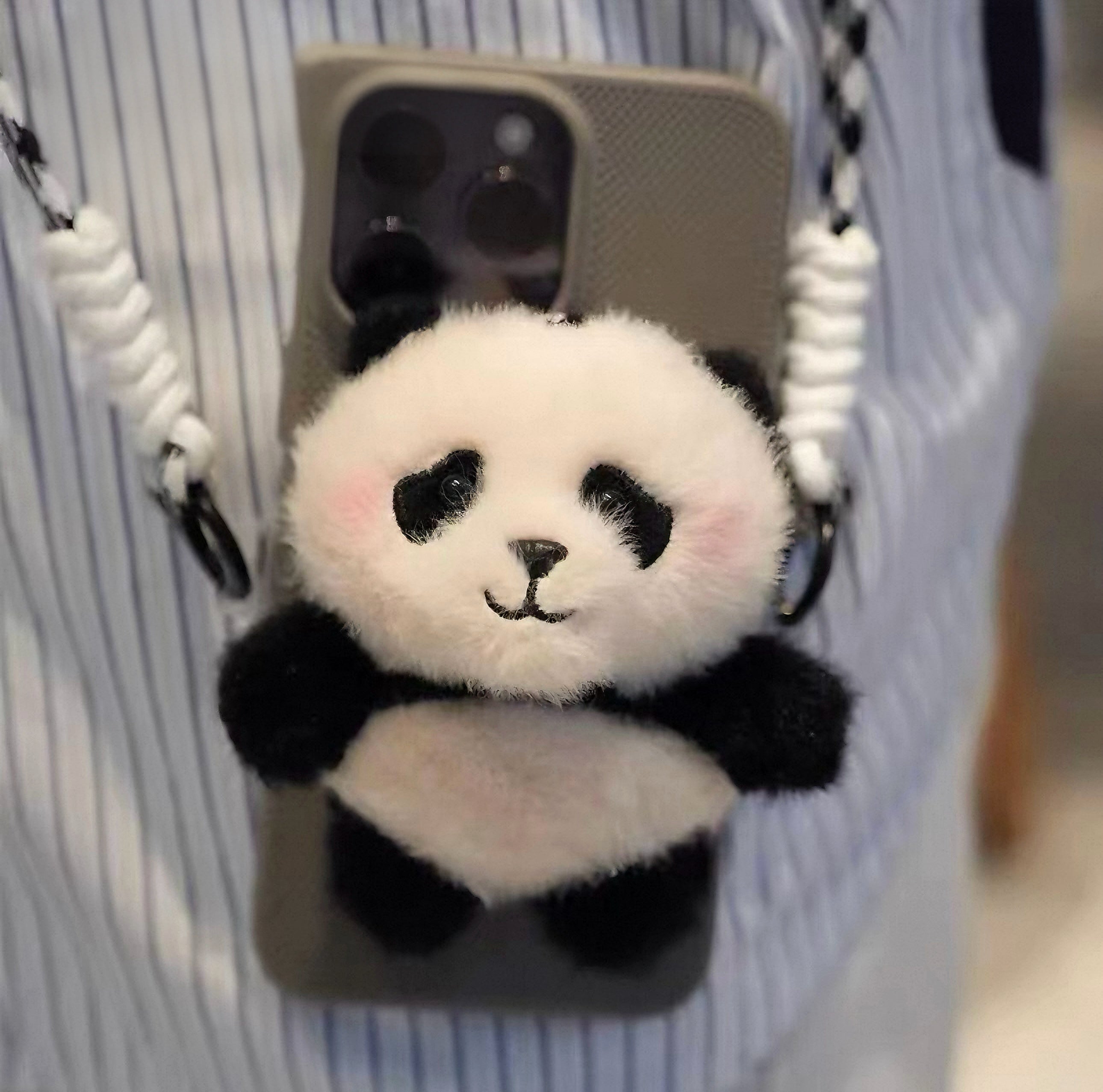 Mini Panda Phone Clip Plush