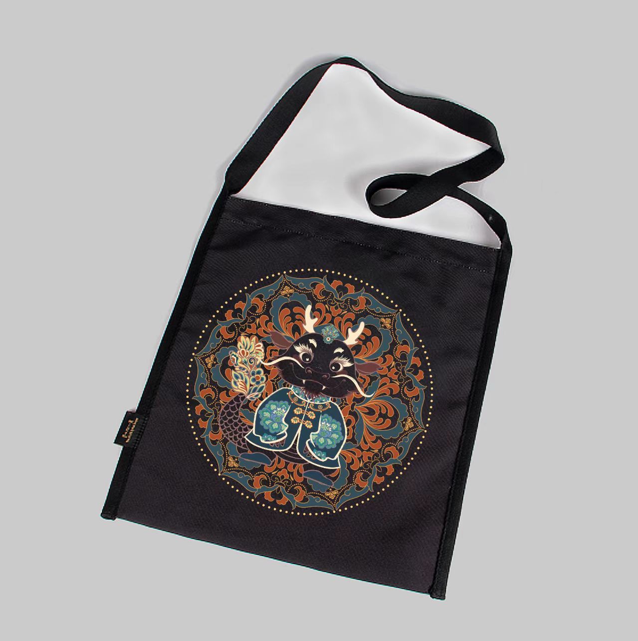 Dunhuang Zodiac Canvas Bag (Black)
