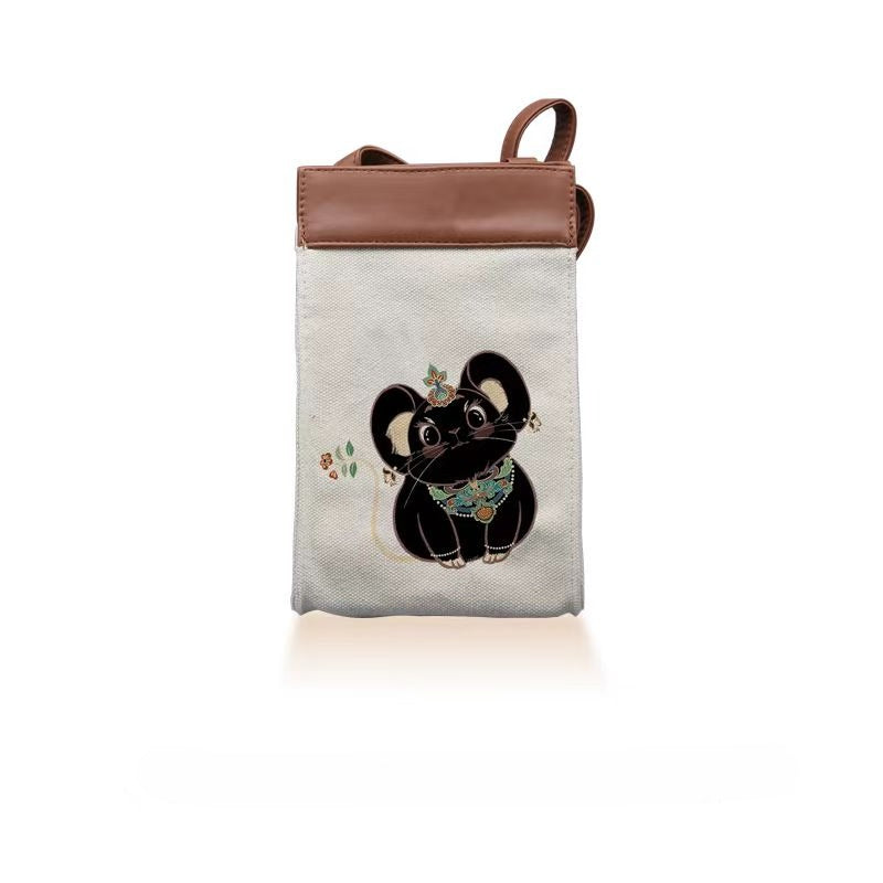 Dunhuang Zodiac Canvas Bag (White)