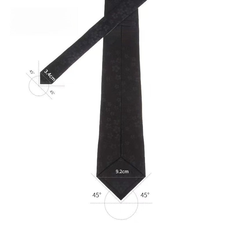 Handmade Embroidery High-End Custom Tie with the Theme of "Five Good Fortunes"