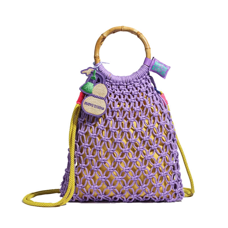 Original design portable messenger mesh woven bag