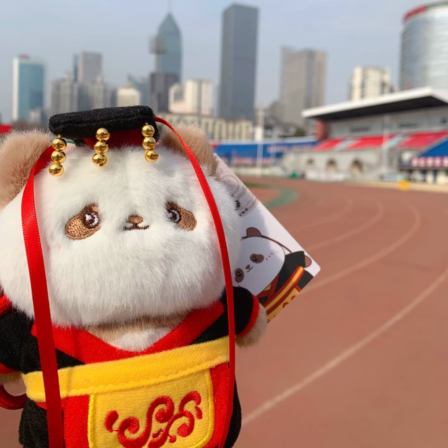 Xi'an Cultural and Creative Terracotta Warriors Authentic Qin Xiaoqi Plush Bear Pendant Qin Emperor Terracotta Keychain Cute Souvenir