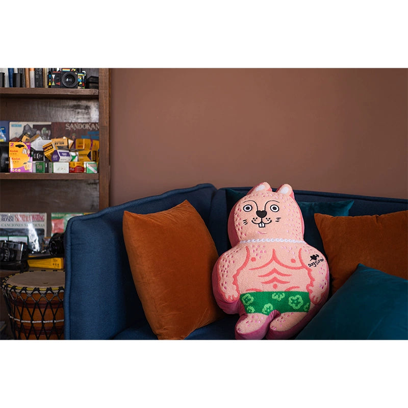 Original design Muscle Rabbit Mighty Dragon Autumn and Winter Throw Pillow Cushion