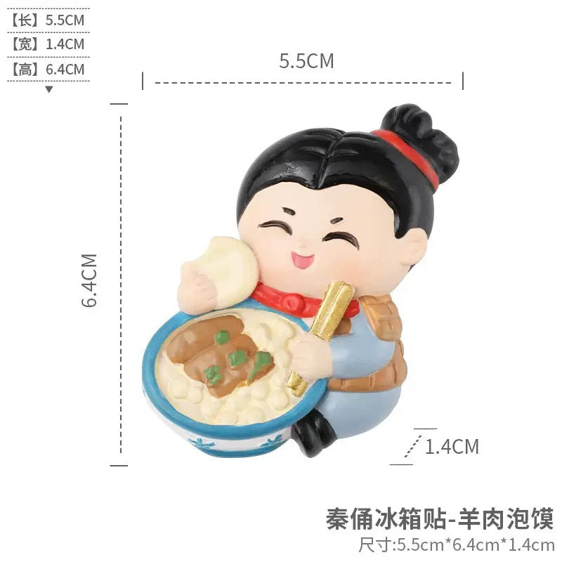 Xi'an merchandise souvenirs Qin Shi Huang Terracotta Warriors and Horses, resin refrigerator stickers, cute magnets, Shaanxi travel souvenir