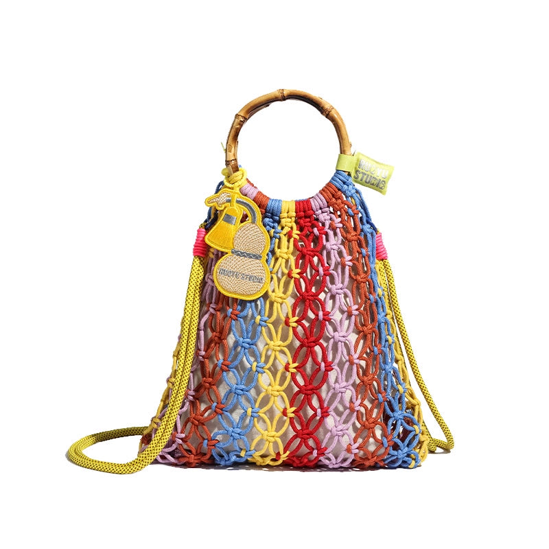 Original design portable messenger mesh woven bag