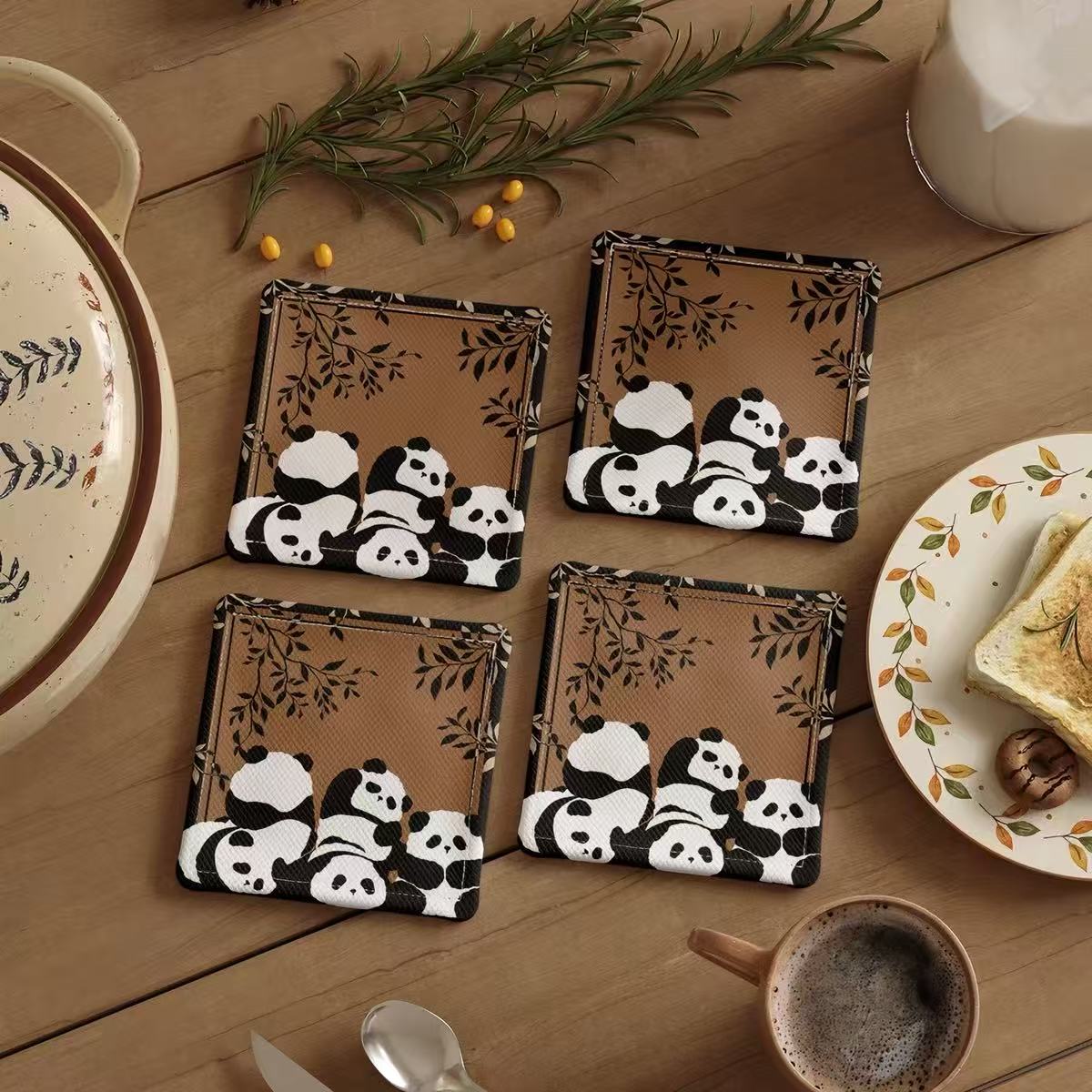 Panda Fabric Coaster