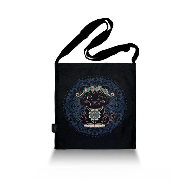 Dunhuang Zodiac Canvas Bag (Black)