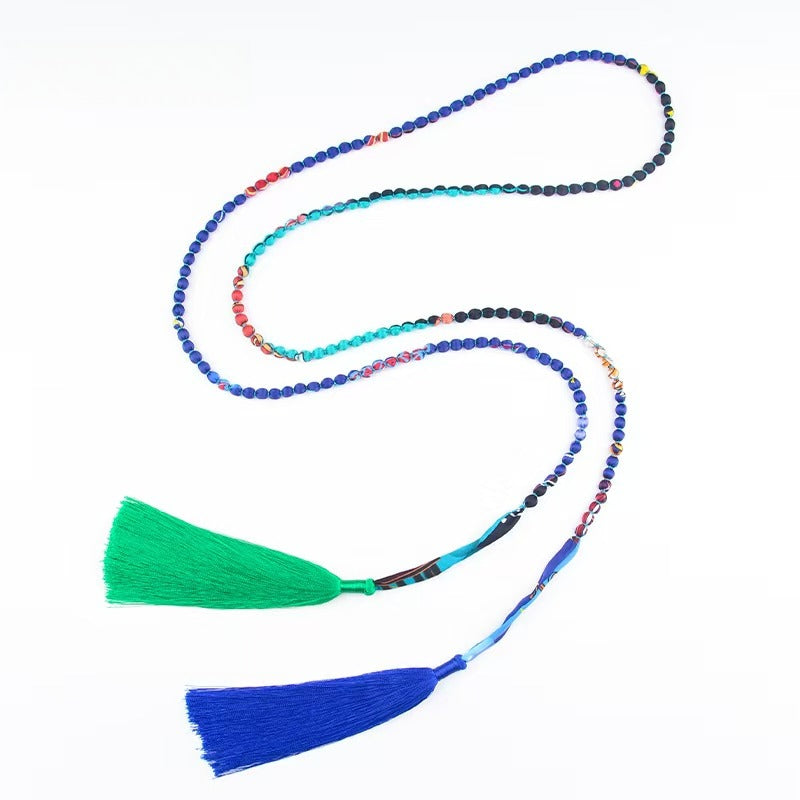 Single-row Silk Tassel Necklace