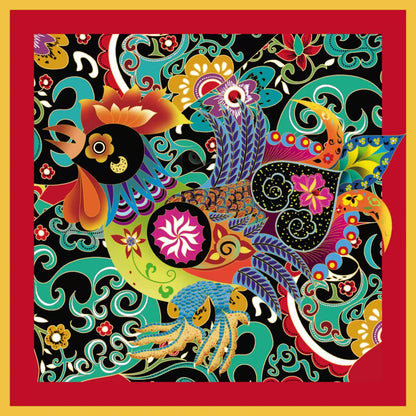 Chinese Zodiac Rooster （70×70cm）