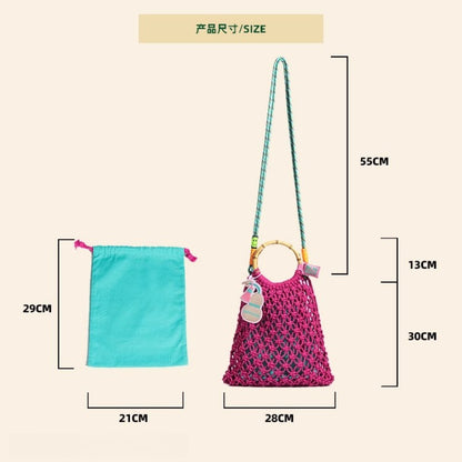 Original design portable messenger mesh woven bag