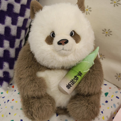 Qin Hanhan the Panda Plush Toy Holding Bamboo