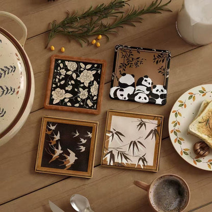 Panda Fabric Coaster