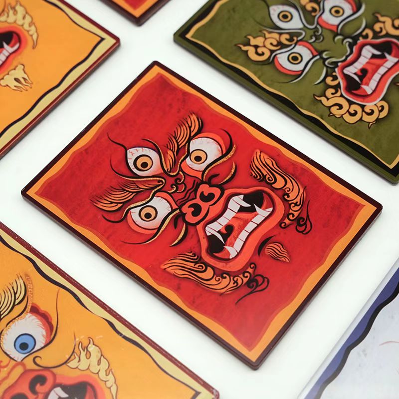 Five Directions God of Wealth Fridge Magnet