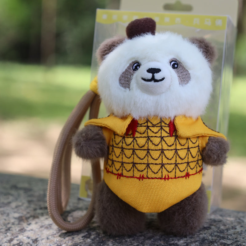 Panda Qizai Terracotta Warrior Plush Pendant