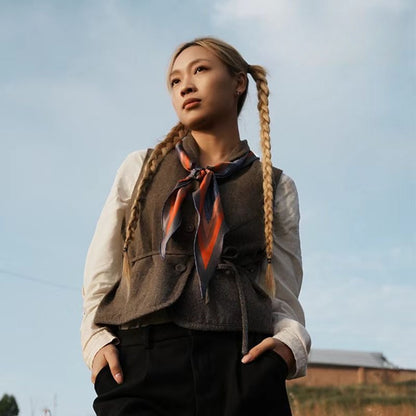 Yunxi Yongzhong Diamond-Pattern Scarf