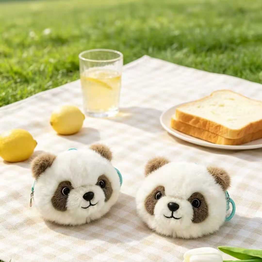 Qin Hanhan Panda Qizai Plush Toy Earphone Case
