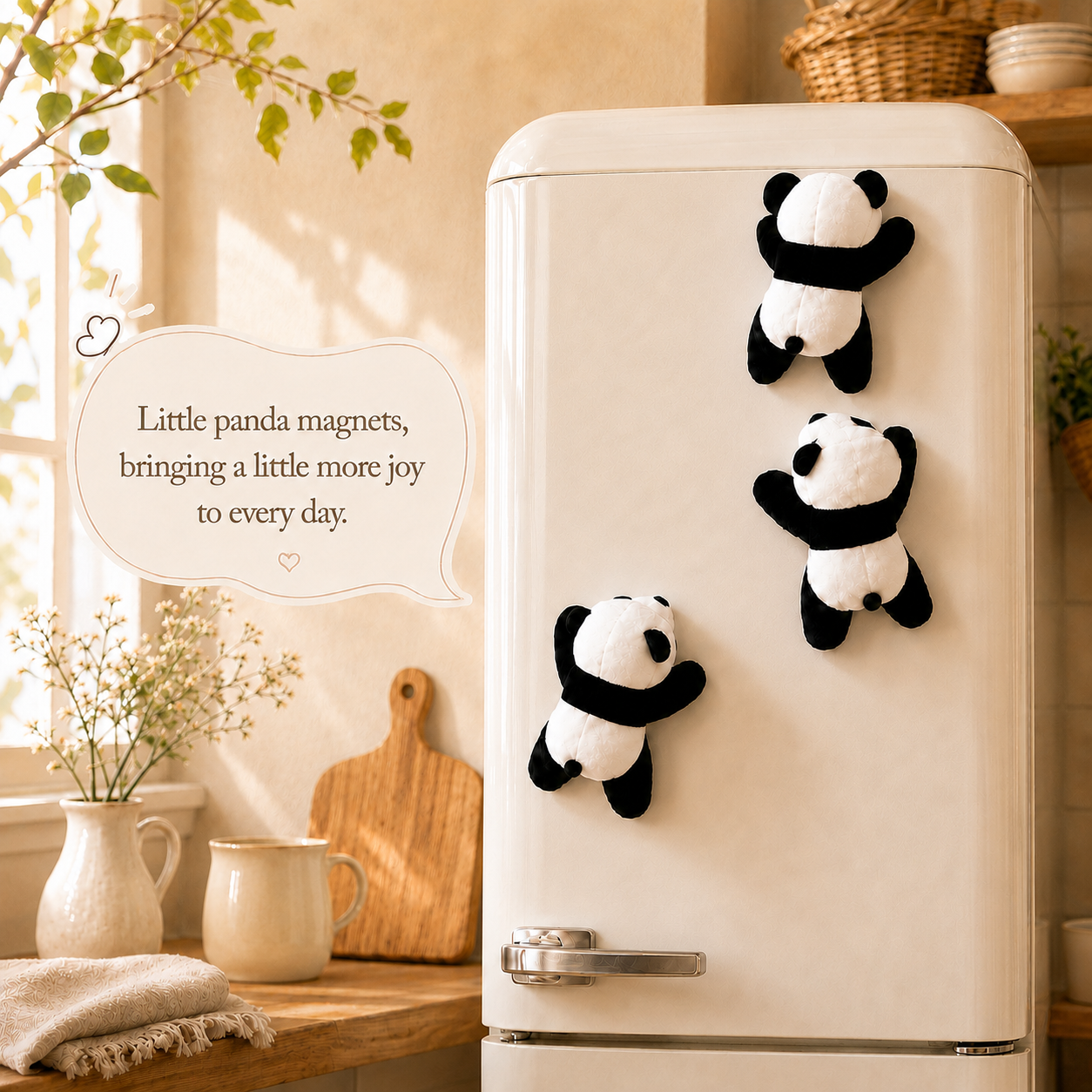 Panda Plush Fridge Magnet