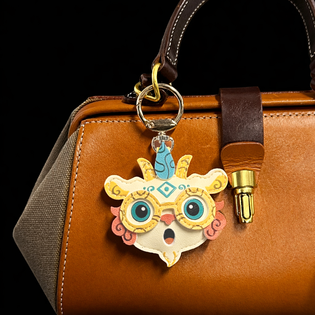 Auspicious Beasts Alliance Series – Baize (God of Wisdom & Learning) PU Leather Hanging Charm