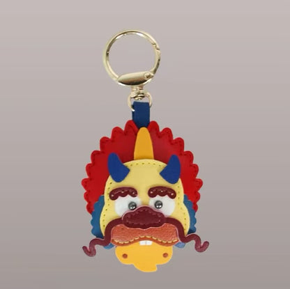 Xiezhi Mythical Beast PU Leather Pendant