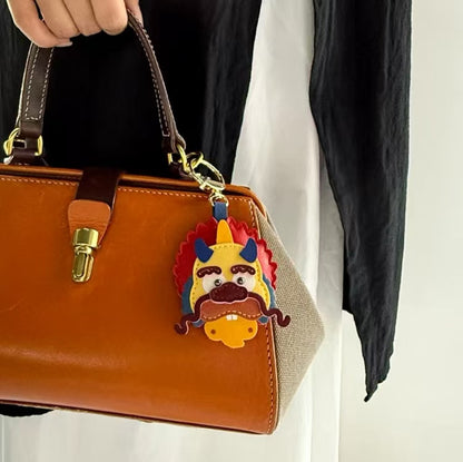 Xiezhi Mythical Beast PU Leather Pendant