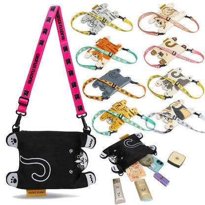 Original design cute animal cloth bag mobile phone bag messenger bag