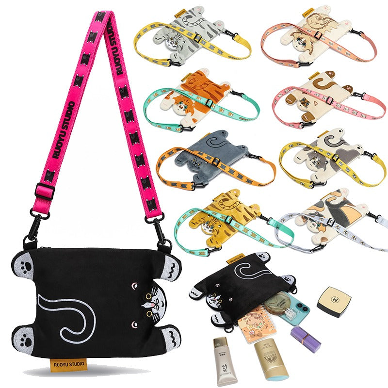 Original design cute animal cloth bag mobile phone bag messenger bag