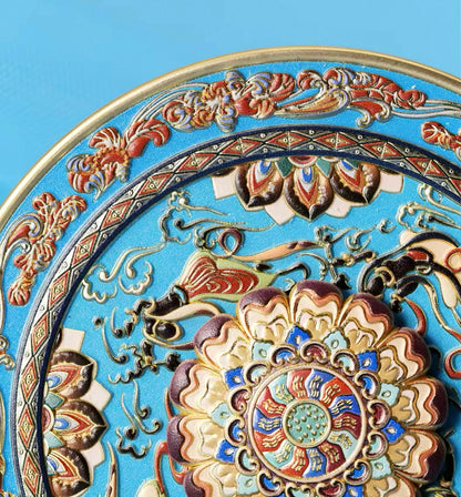 Lotus Flying Apsaras Compact Mirror
