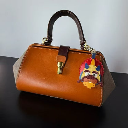 Xiezhi Mythical Beast PU Leather Pendant