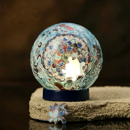 Dunhuang Lotus and Flying Apsaras Caisson Puzzle Night Light