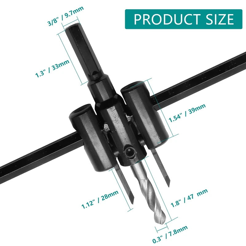 Heavy Duty Circle Cutter Drill Bit for Wood & Drywall