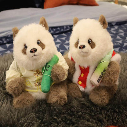 Qin Hanhan the Panda Plush Toy Holding Bamboo
