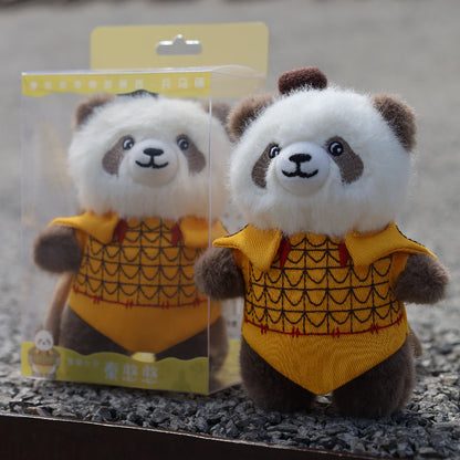 Panda Qizai Terracotta Warrior Plush Pendant