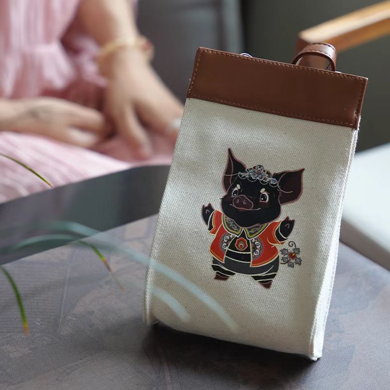 Dunhuang Zodiac Canvas Bag (White)