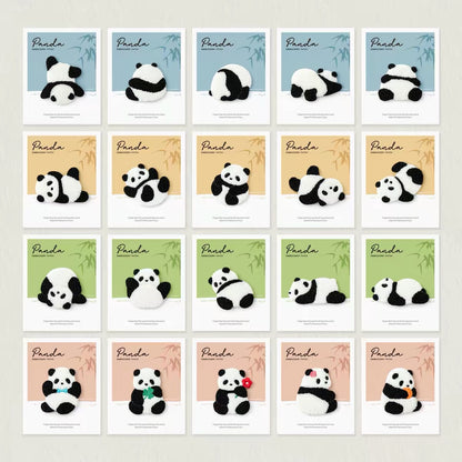 Panda Poses 3D Plush Patches