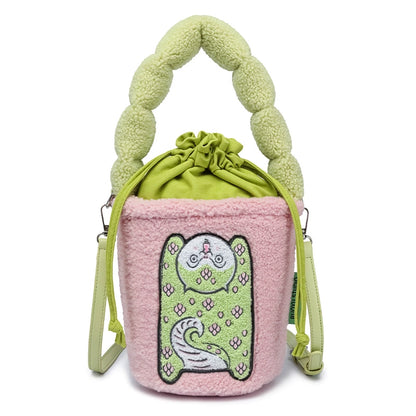 Original Design 2024 Fall/Winter Plush Handheld Crossbody Bucket Bag