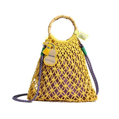 Original design portable messenger mesh woven bag