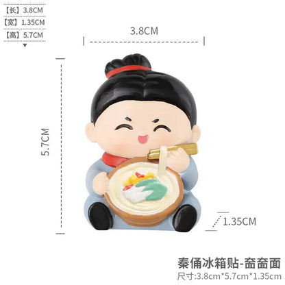 Xi'an merchandise souvenirs Qin Shi Huang Terracotta Warriors and Horses, resin refrigerator stickers, cute magnets, Shaanxi travel souvenir