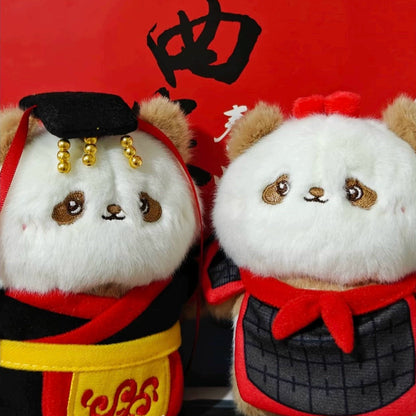 Xi'an Cultural and Creative Terracotta Warriors Authentic Qin Xiaoqi Plush Bear Pendant Qin Emperor Terracotta Keychain Cute Souvenir