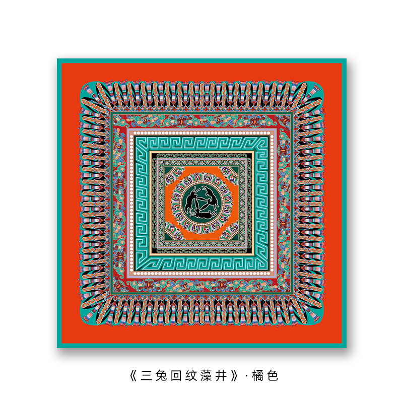 Dreamy Dunhuang - Three Rabbits Circular Pattern Caisson ▏Original Design