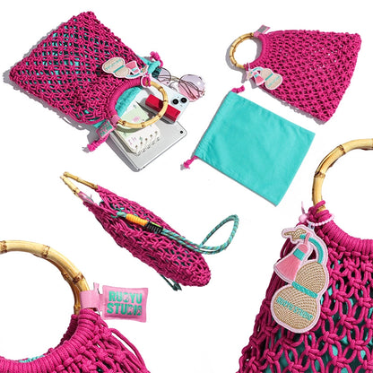 Original design portable messenger mesh woven bag