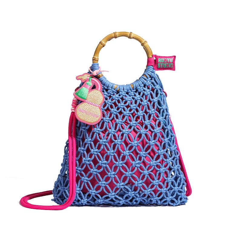 Original design portable messenger mesh woven bag