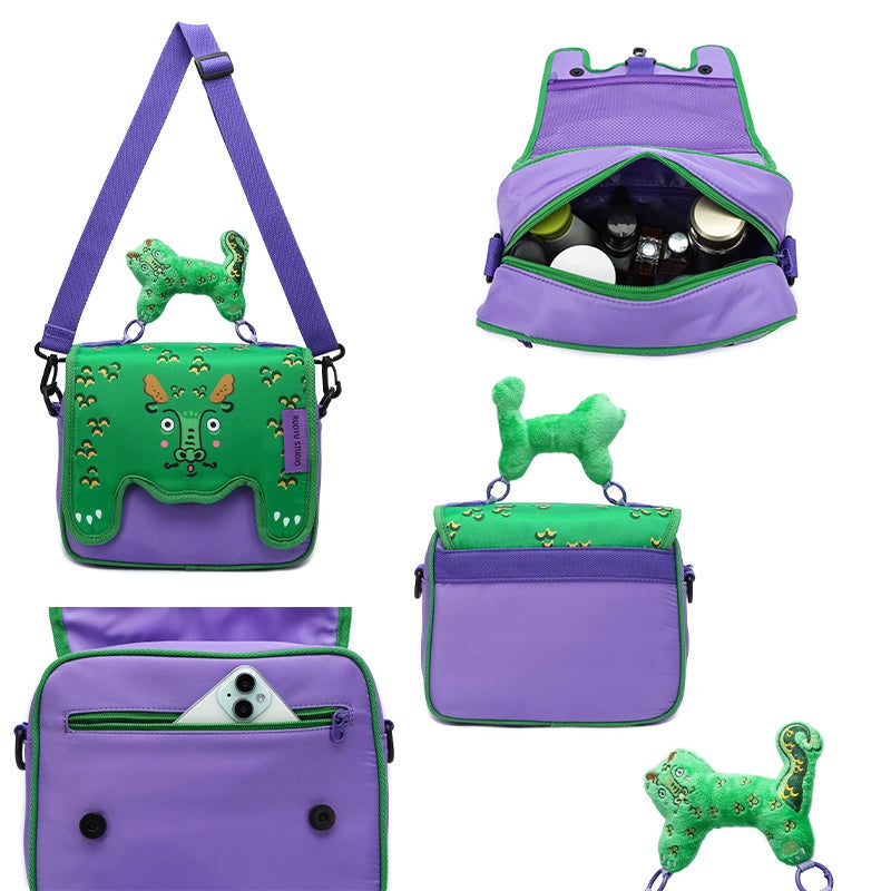 Original design cute messenger partition large capacity cosmetic bag storage bag