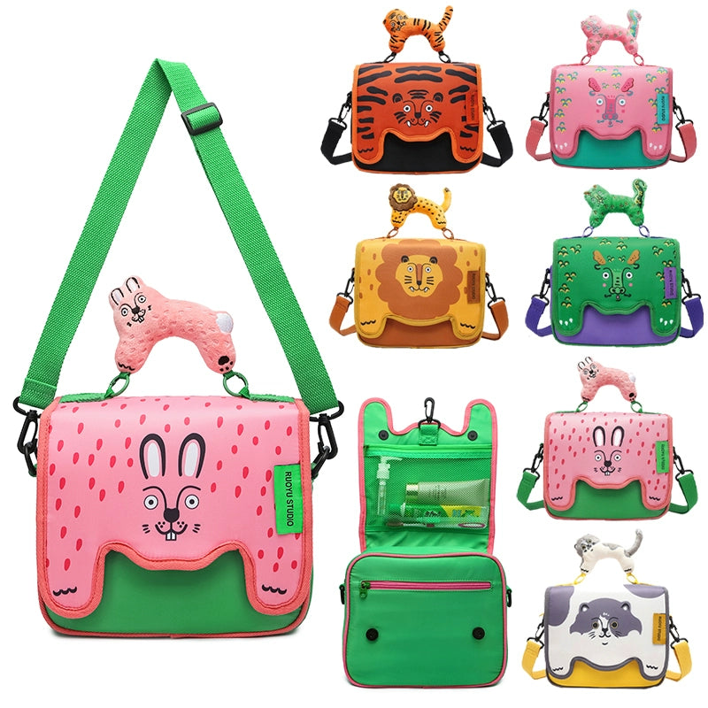 Original design cute messenger partition large capacity cosmetic bag storage bag