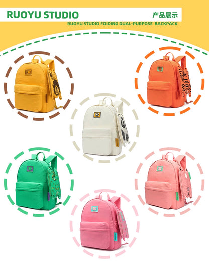 Original design cute animal foldable travel lightweight backpack