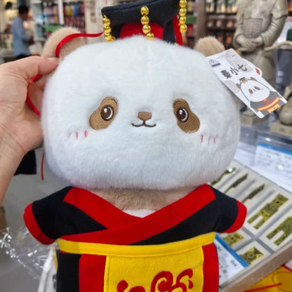 Xi'an Cultural and Creative Terracotta Warriors Authentic Qin Xiaoqi Plush Bear Pendant Qin Emperor Terracotta Keychain Cute Souvenir