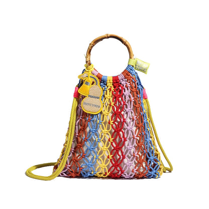 Original design portable messenger mesh woven bag