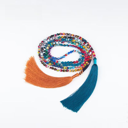 Single-row Silk Tassel Necklace