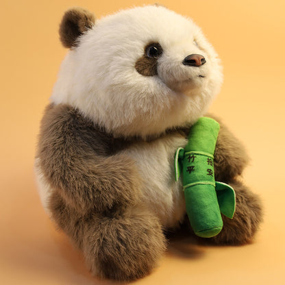 Qin Hanhan the Panda Plush Toy Holding Bamboo
